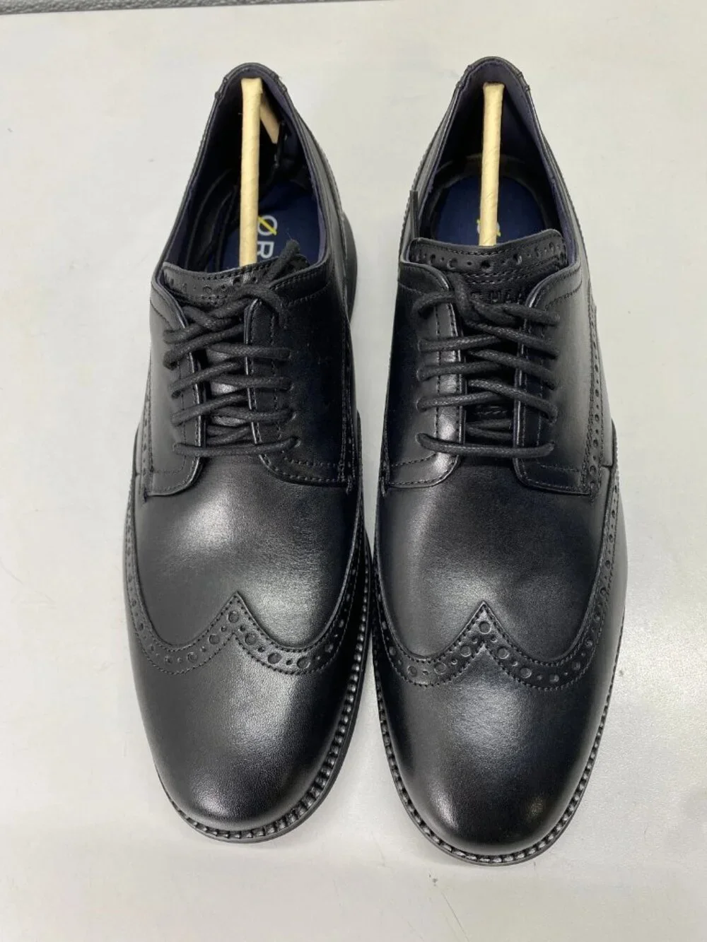 Cole Haan Mens Original Grand Wingtip Oxford Shoes Size 10 M Black, Black